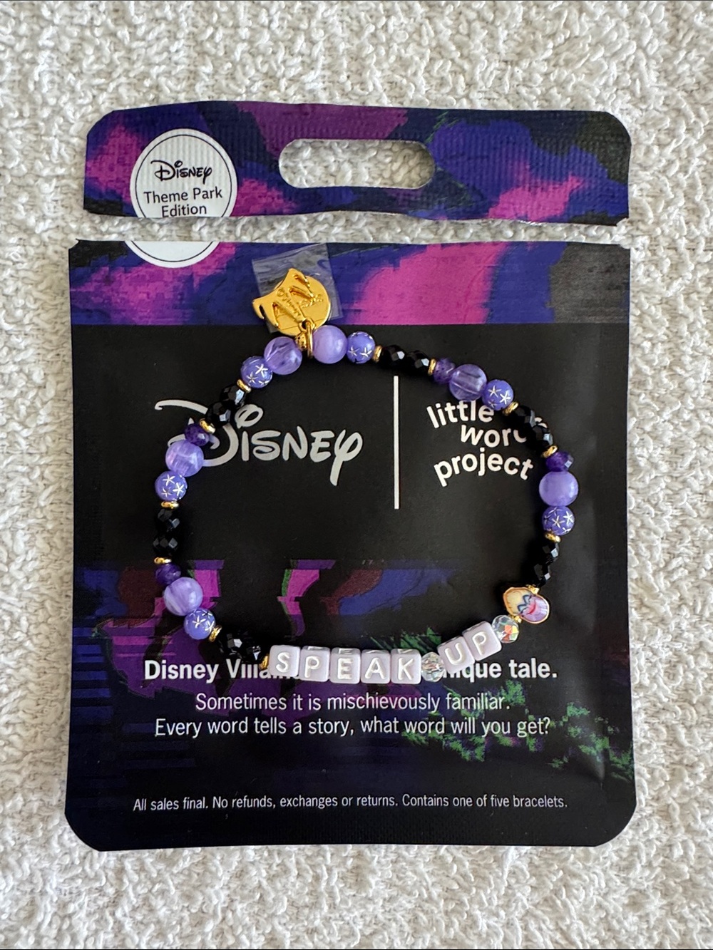 Little Words Project x Disney Parks Villains Ursula 'SPEAK UP' Beaded Bracelet